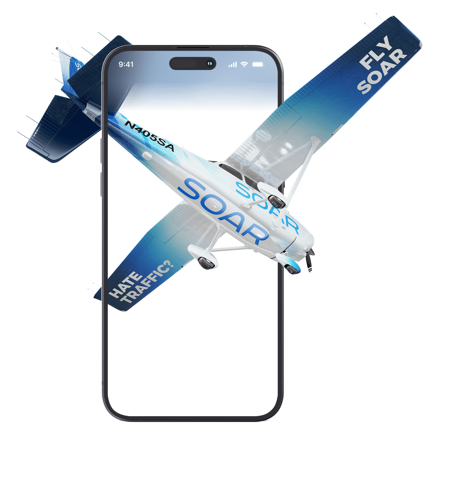 Soar app showing sample booking